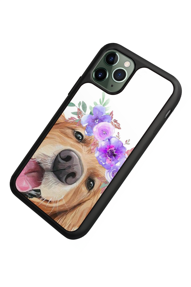 iPhone 11 Pro Uyumlu Golden Kopek Tasarımlı Glossy Premium Kılıf