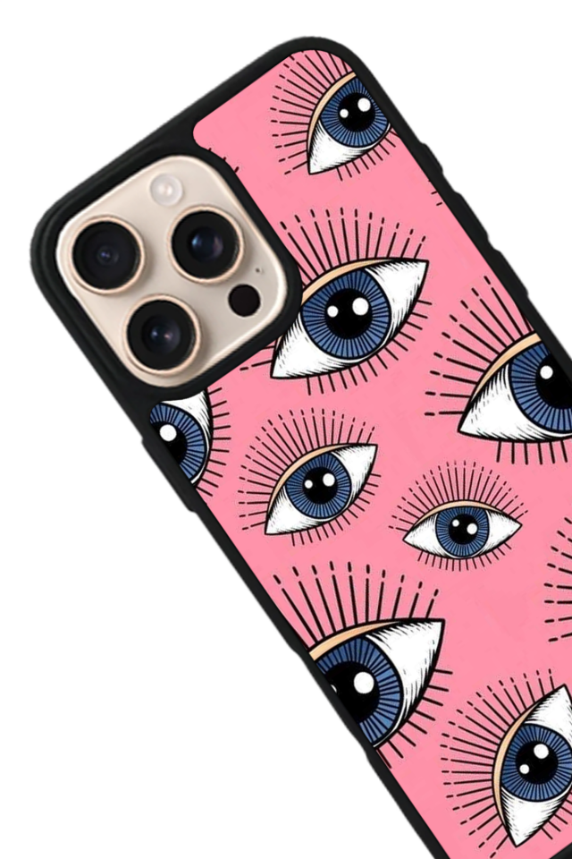 iPhone 15 Pro Max Uyumlu Göz Tasarımlı Glossy Premium Kılıf
