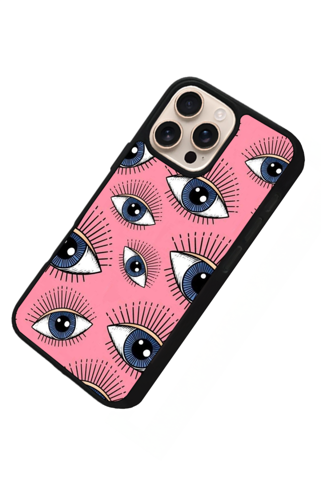 iPhone 15 Pro Max Uyumlu Göz Tasarımlı Glossy Premium Kılıf