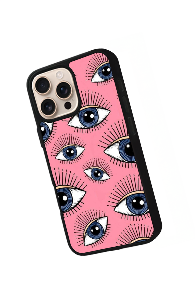 iPhone 15 Pro Max Uyumlu Göz Tasarımlı Glossy Premium Kılıf