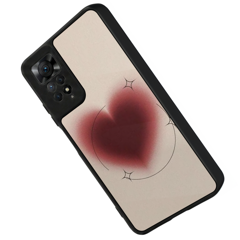 Xiaomi Redmi Note 12 Pro Uyumlu Kalp Love Tasarımlı Glossy Premium Kılıf