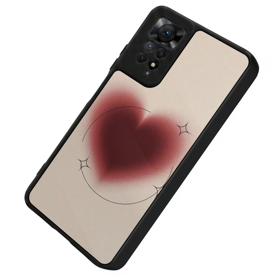 Xiaomi Redmi Note 12 Pro Uyumlu Kalp Love Tasarımlı Glossy Premium Kılıf