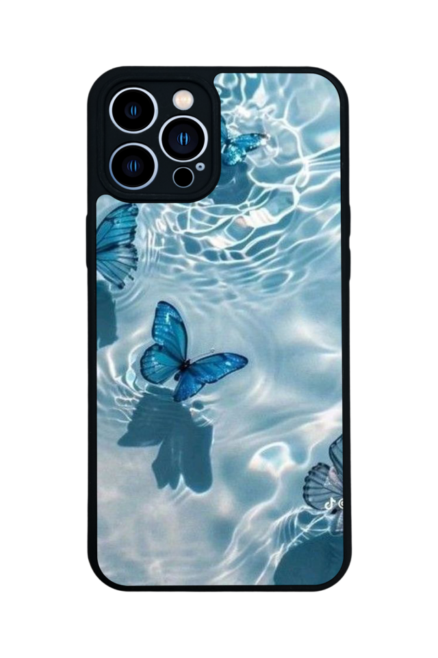 iPhone 13 Pro Max Uyumlu Kelebek Tasarımlı Glossy Premium Kılıf
