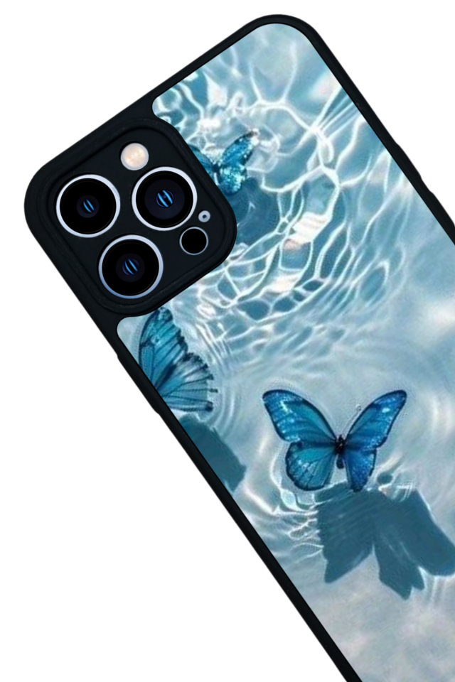 iPhone 13 Pro Max Uyumlu Kelebek Tasarımlı Glossy Premium Kılıf