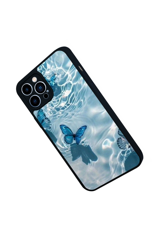 iPhone 13 Pro Max Uyumlu Kelebek Tasarımlı Glossy Premium Kılıf