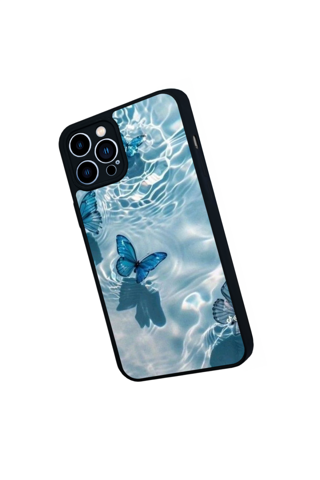 iPhone 13 Pro Max Uyumlu Kelebek Tasarımlı Glossy Premium Kılıf