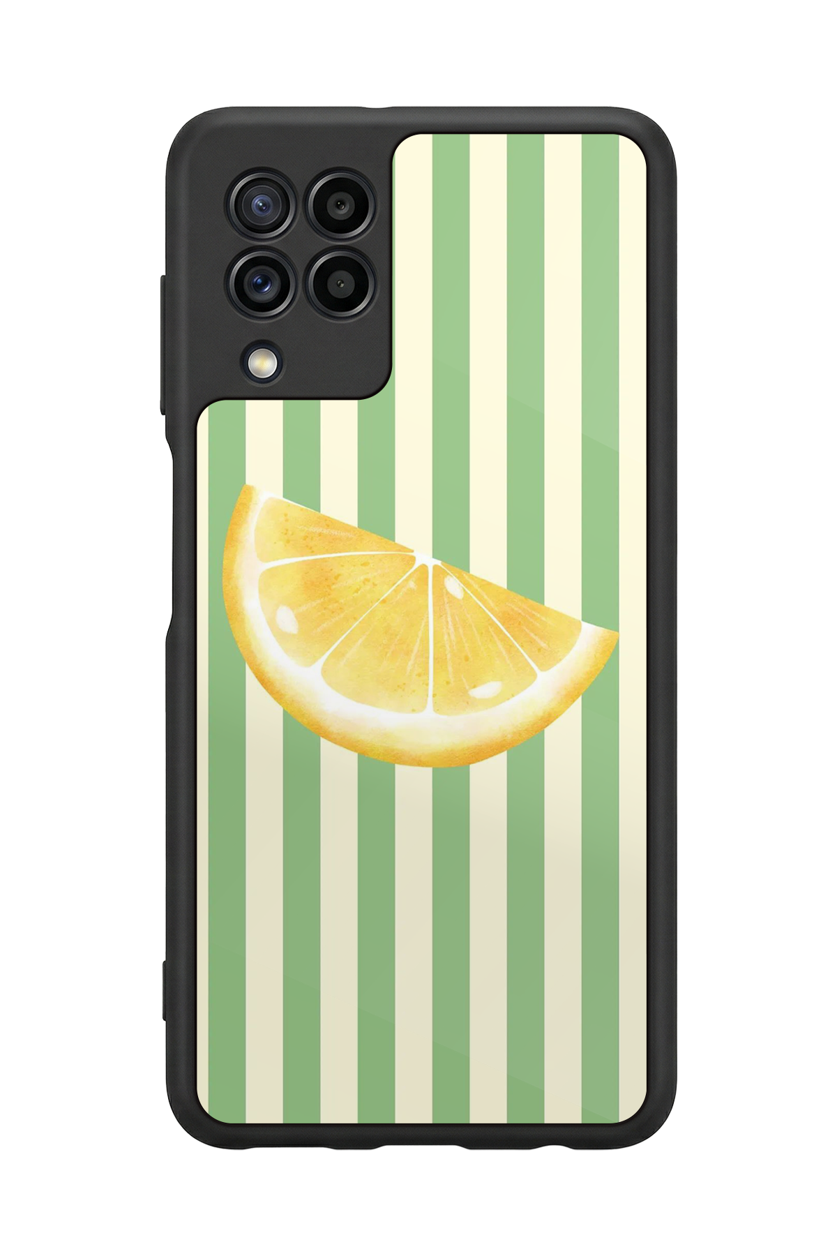 Samsung Galaxy M22 Uyumlu Limon Tasarımlı Glossy Premium Kılıf