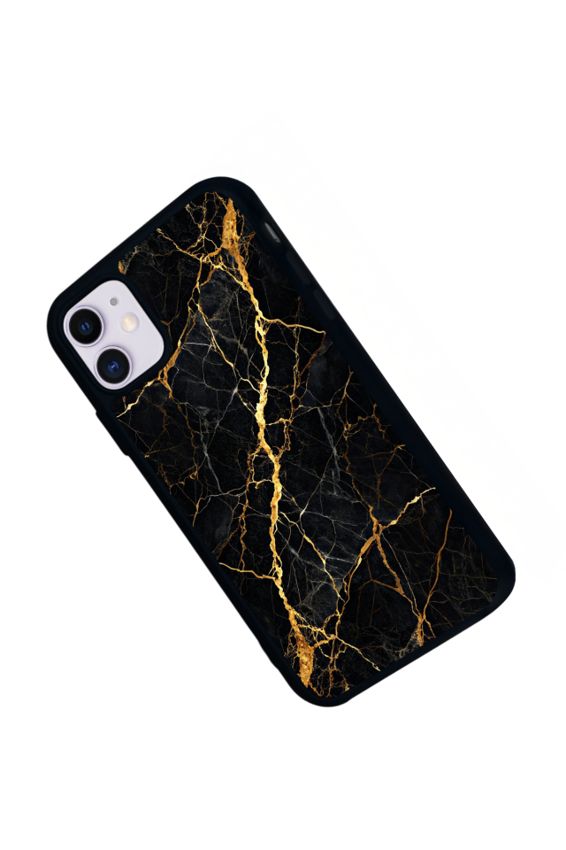 iPhone 11 Uyumlu Mermer Marble Tasarımlı Glossy Premium Kılıf