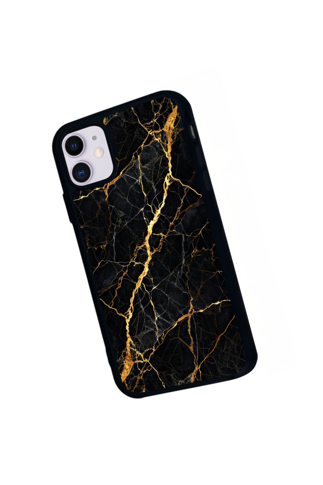 iPhone 11 Uyumlu Mermer Marble Tasarımlı Glossy Premium Kılıf