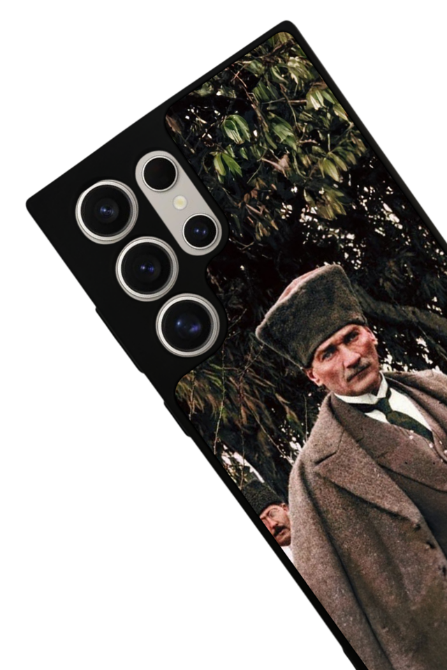 Samsung Galaxy S22 Ultra Uyumlu Mustafa Kemal Ataturk Tasarımlı Glossy Premium Kılıf