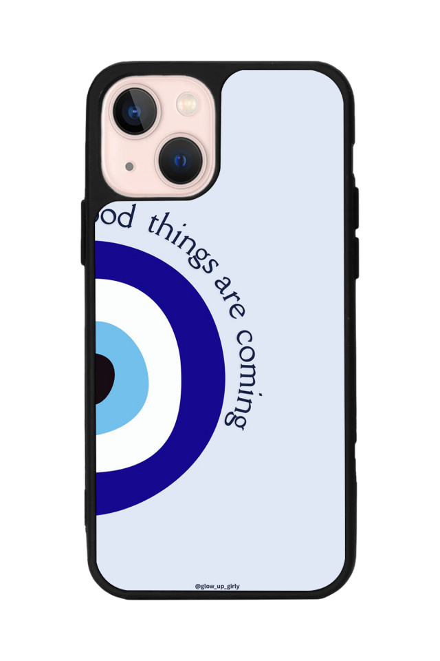 iPhone 13 Mini Uyumlu Nazar Tasarımlı Glossy Premium Kılıf