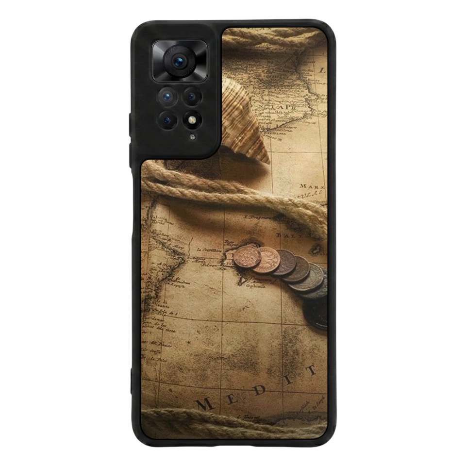 Xiaomi Redmi Note 11 Pro Uyumlu Pusula Tasarımlı Glossy Premium Kılıf