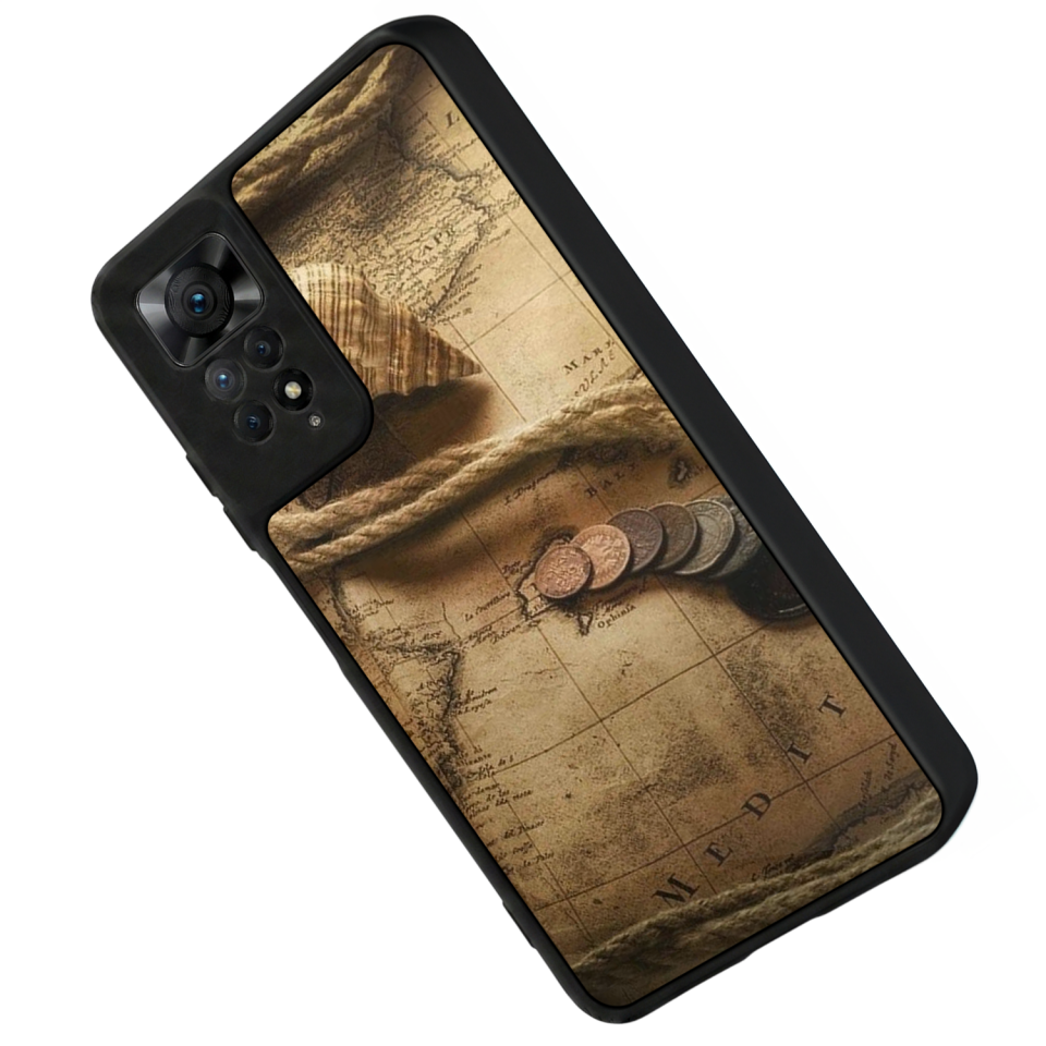 Xiaomi Redmi Note 11 Pro Uyumlu Pusula Tasarımlı Glossy Premium Kılıf