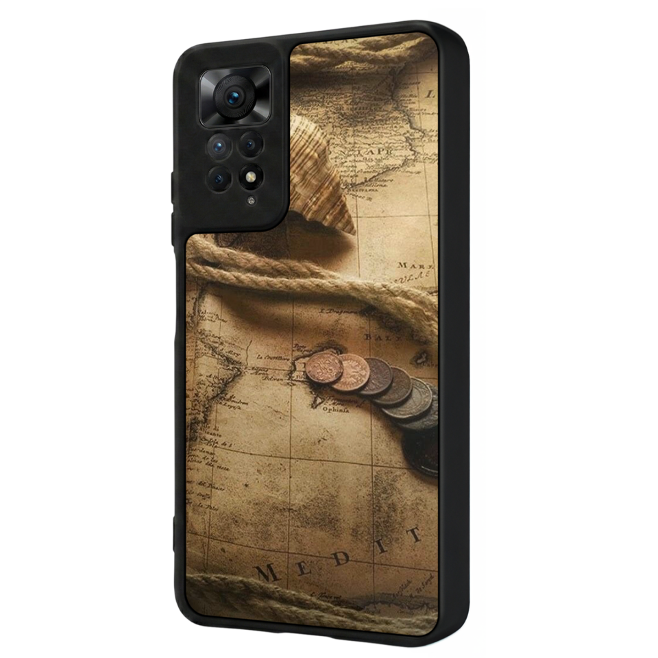 Xiaomi Redmi Note 11 Pro Uyumlu Pusula Tasarımlı Glossy Premium Kılıf