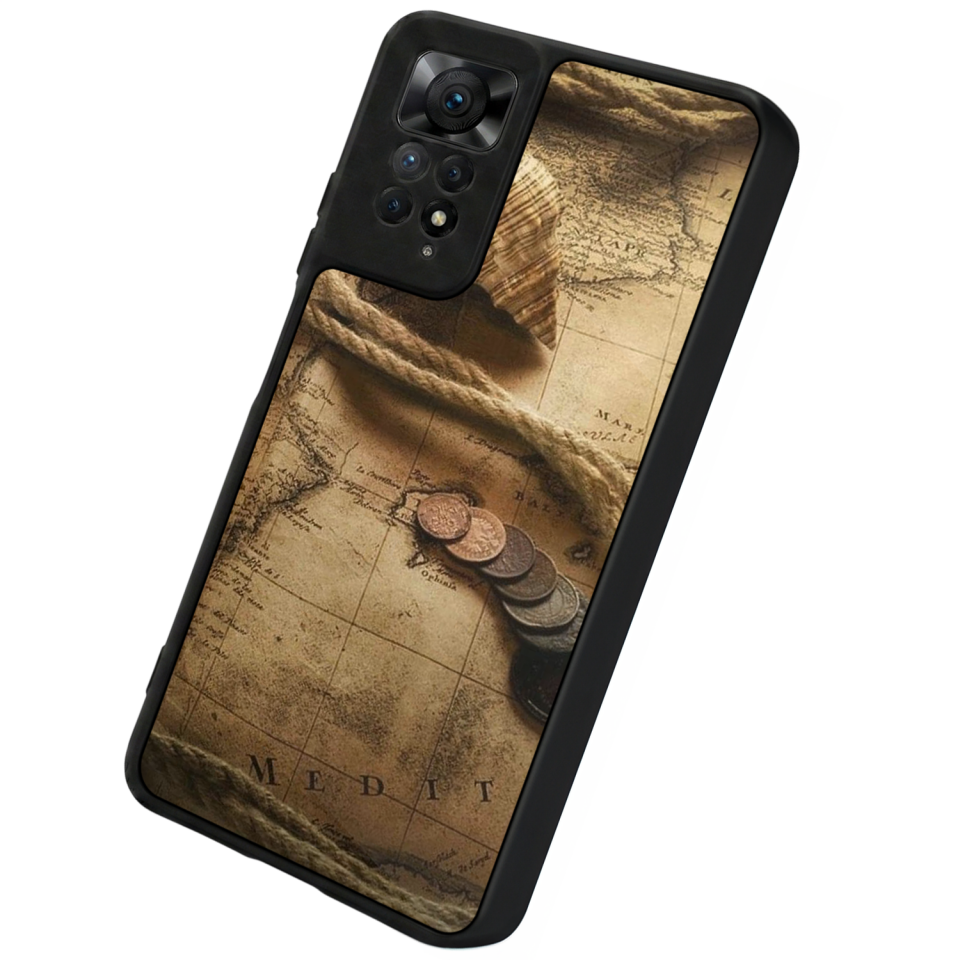 Xiaomi Redmi Note 11 Pro Uyumlu Pusula Tasarımlı Glossy Premium Kılıf