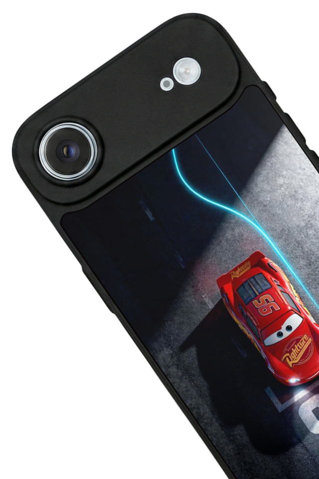 iPhone 17 Air Uyumlu Şimsek McQueen Tasarımlı Glossy Premium Kılıf