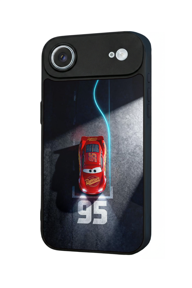 iPhone 17 Air Uyumlu Şimsek McQueen Tasarımlı Glossy Premium Kılıf