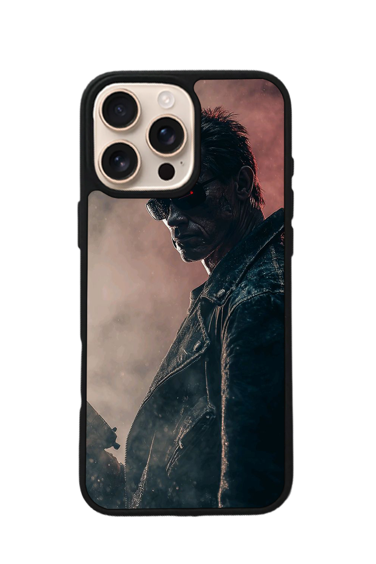 iPhone 16 Pro Uyumlu Terminator Tasarımlı Glossy Premium Kılıf