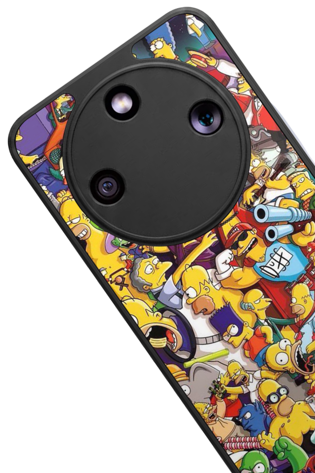Honor Magic 8 Lite Uyumlu The Simpsons Tasarımlı Glossy Premium Kılıf
