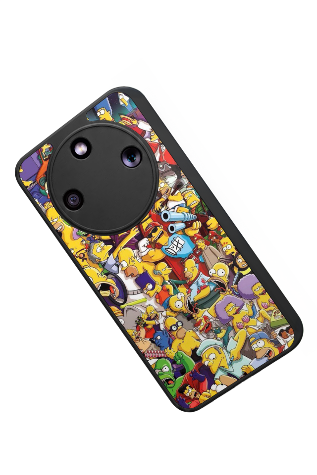 Honor Magic 8 Lite Uyumlu The Simpsons Tasarımlı Glossy Premium Kılıf