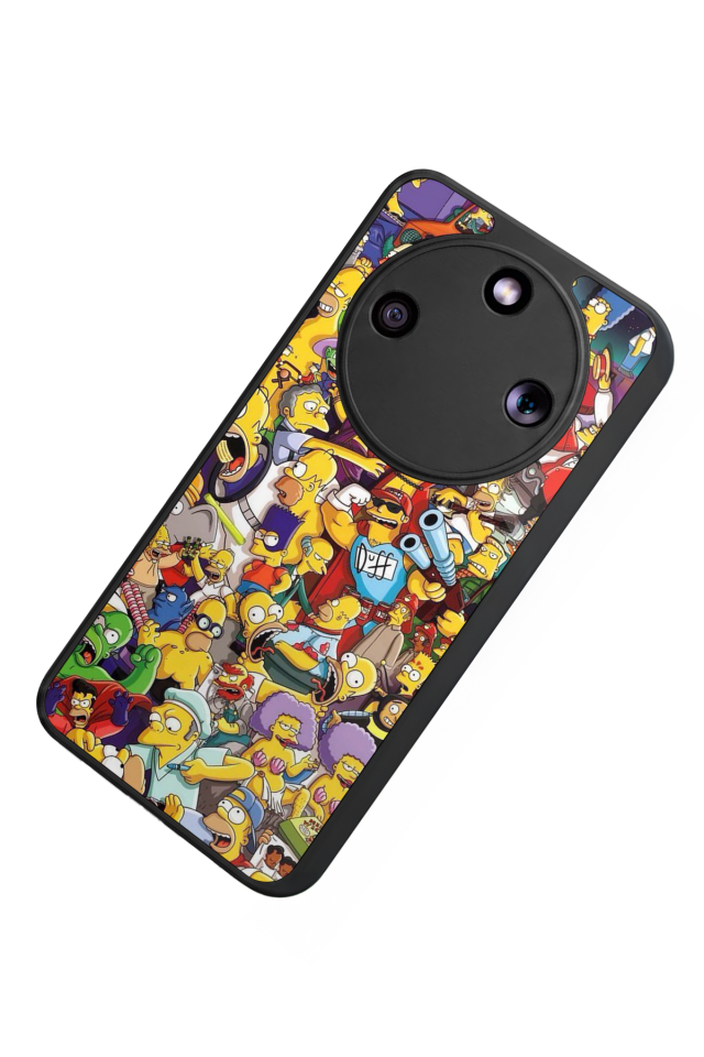 Honor Magic 8 Lite Uyumlu The Simpsons Tasarımlı Glossy Premium Kılıf