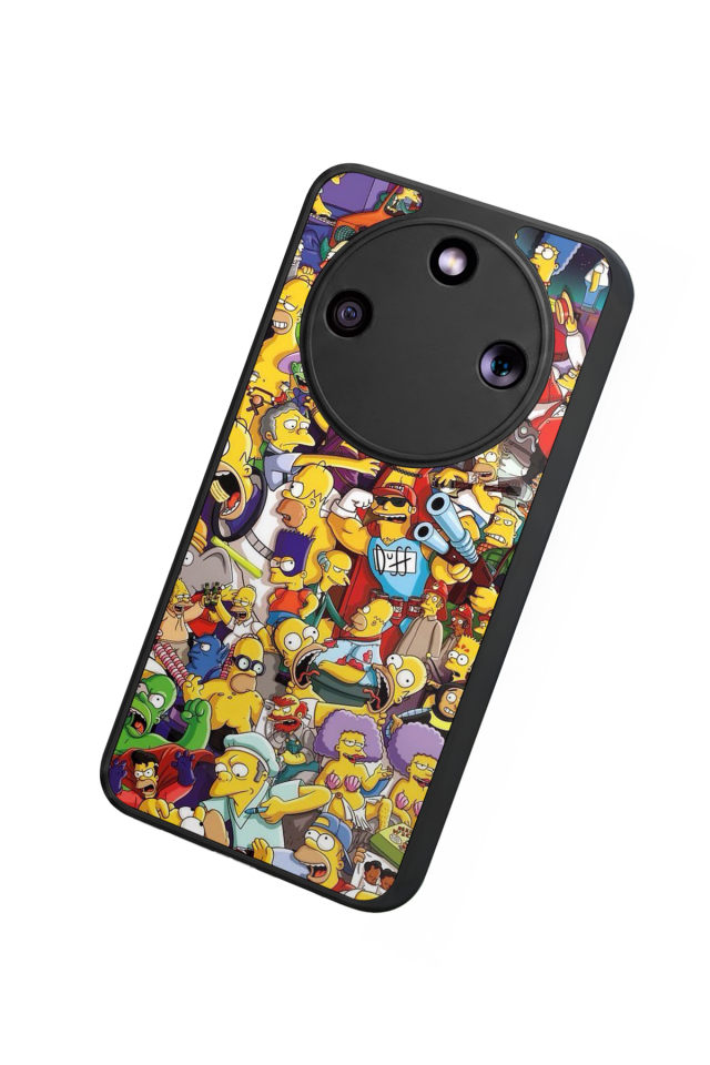 Honor Magic 8 Lite Uyumlu The Simpsons Tasarımlı Glossy Premium Kılıf