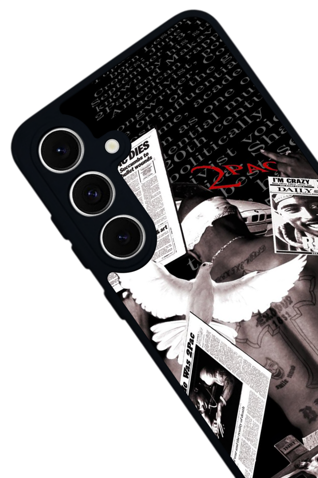 Samsung Galaxy S24 FE Uyumlu Tupac Tasarımlı Glossy Premium Kılıf