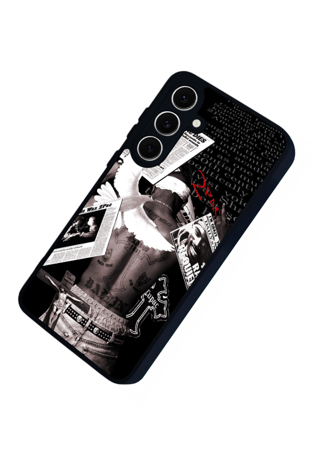 Samsung Galaxy S24 FE Uyumlu Tupac Tasarımlı Glossy Premium Kılıf