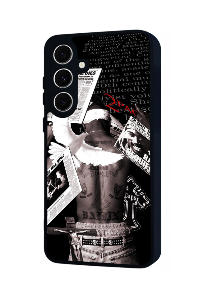 Samsung Galaxy S24 FE Uyumlu Tupac Tasarımlı Glossy Premium Kılıf