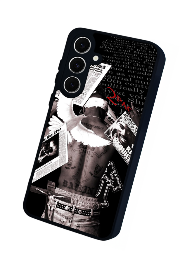 Samsung Galaxy S24 FE Uyumlu Tupac Tasarımlı Glossy Premium Kılıf