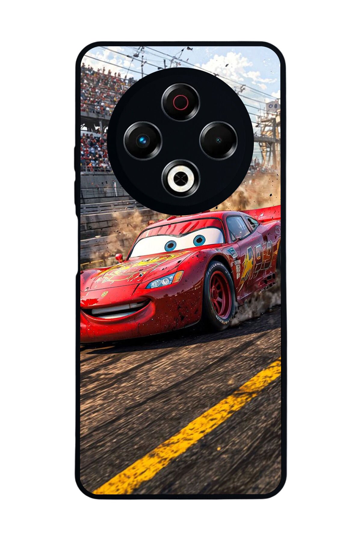 Tecno Spark 30 Uyumlu Simsek McQueen Tasarımlı Glossy Premium Kılıf