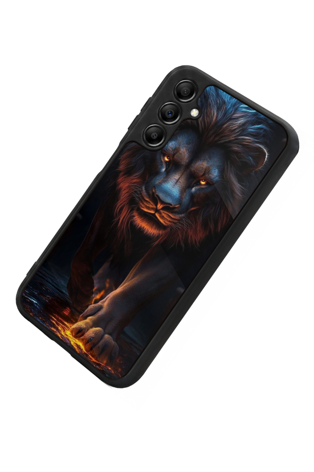 Samsung Galaxy A14 Uyumlu Aslan Tasarımlı Glossy Premium Kılıf