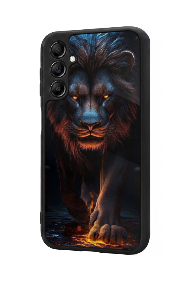Samsung Galaxy A14 Uyumlu Aslan Tasarımlı Glossy Premium Kılıf
