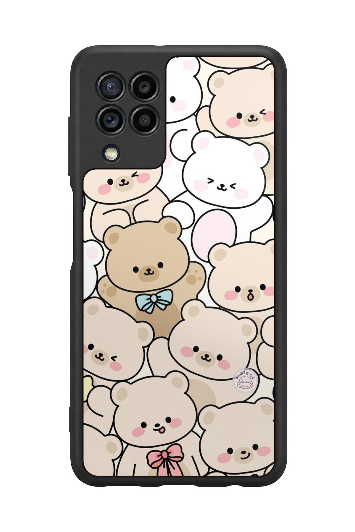 Samsung Galaxy M32 Uyumlu Ayı Tasarımlı Glossy Premium Kılıf