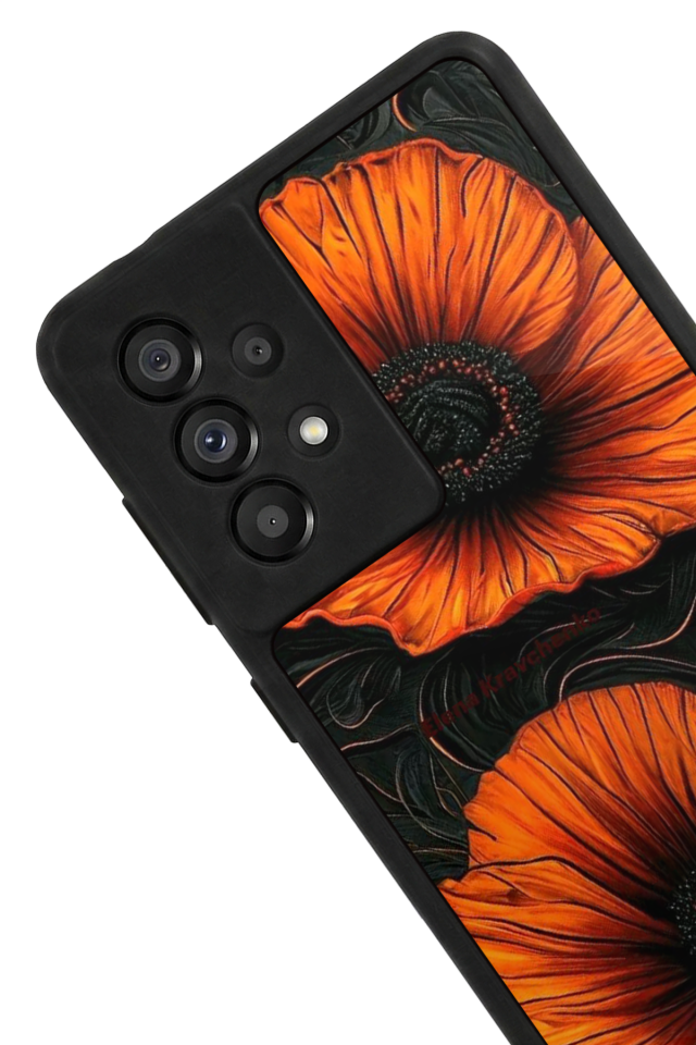 Samsung Galaxy A73 Uyumlu Botanik Tasarımlı Glossy Premium Kılıf