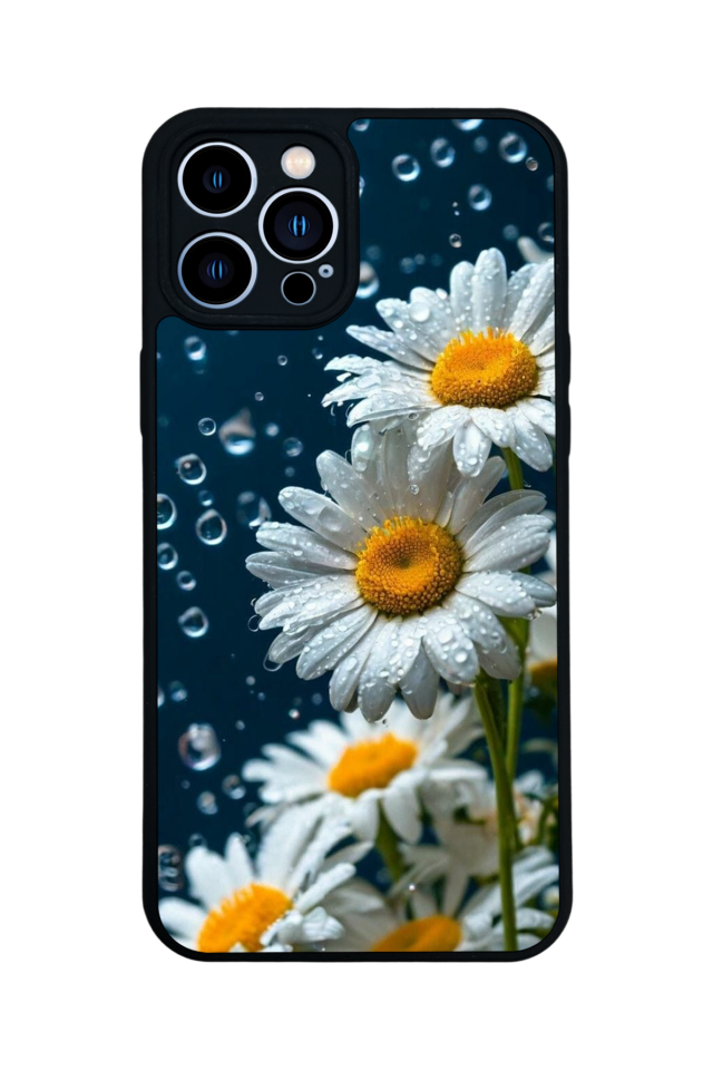 iPhone 12 Pro Max Uyumlu Cicek Tasarımlı Glossy Premium Kılıf