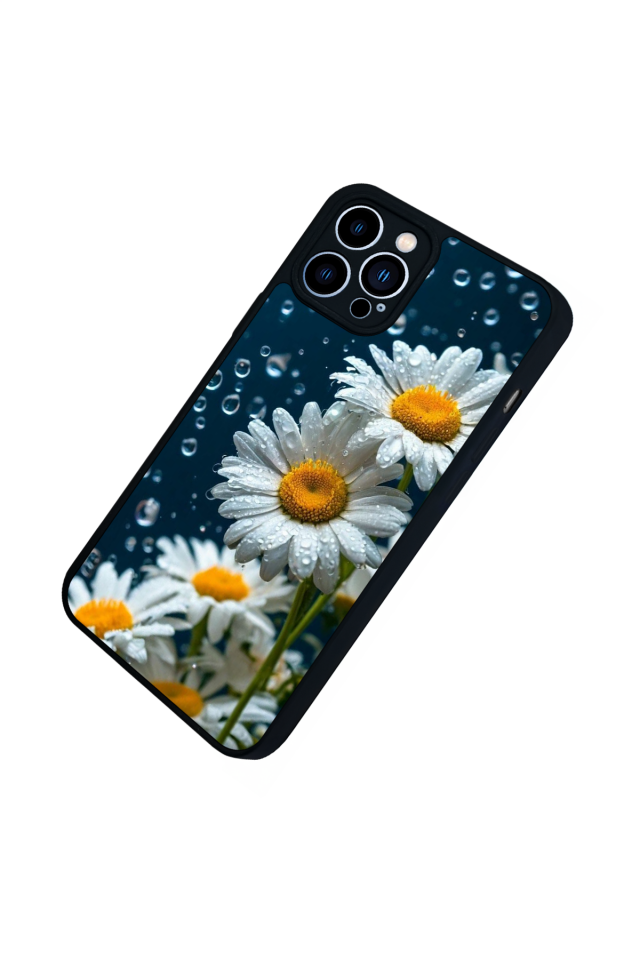iPhone 12 Pro Max Uyumlu Cicek Tasarımlı Glossy Premium Kılıf