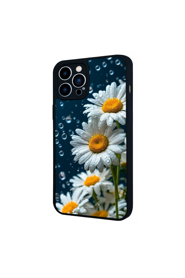 iPhone 12 Pro Max Uyumlu Cicek Tasarımlı Glossy Premium Kılıf
