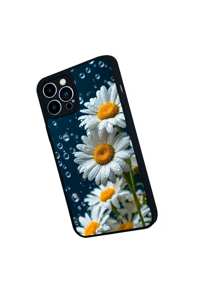 iPhone 12 Pro Max Uyumlu Cicek Tasarımlı Glossy Premium Kılıf