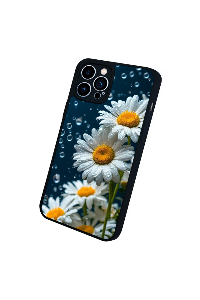 iPhone 12 Pro Max Uyumlu Cicek Tasarımlı Glossy Premium Kılıf