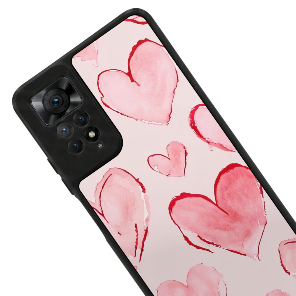 Xiaomi Redmi Note 12 Pro Uyumlu Kalp Love Tasarımlı Glossy Premium Kılıf