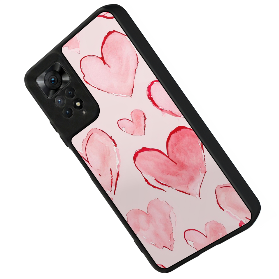 Xiaomi Redmi Note 12 Pro Uyumlu Kalp Love Tasarımlı Glossy Premium Kılıf