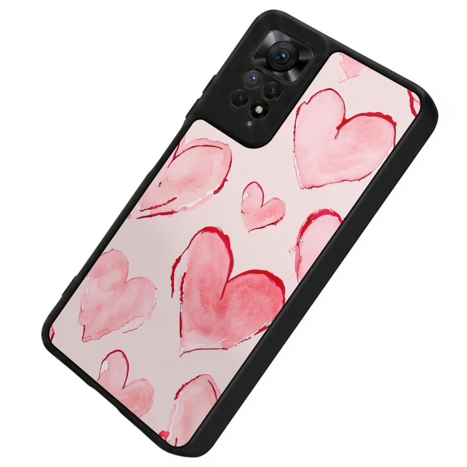 Xiaomi Redmi Note 12 Pro Uyumlu Kalp Love Tasarımlı Glossy Premium Kılıf