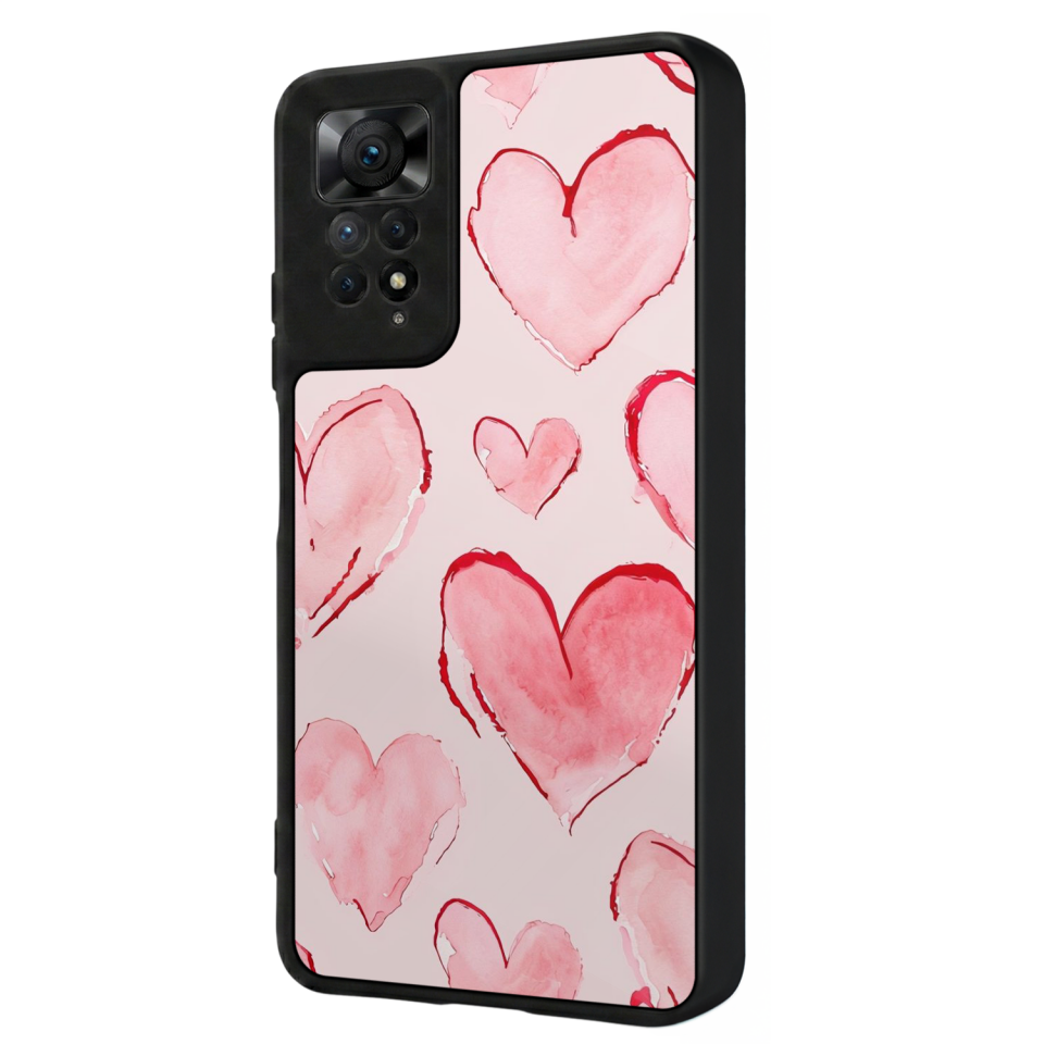 Xiaomi Redmi Note 12 Pro Uyumlu Kalp Love Tasarımlı Glossy Premium Kılıf