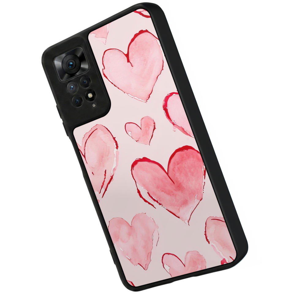 Xiaomi Redmi Note 12 Pro Uyumlu Kalp Love Tasarımlı Glossy Premium Kılıf