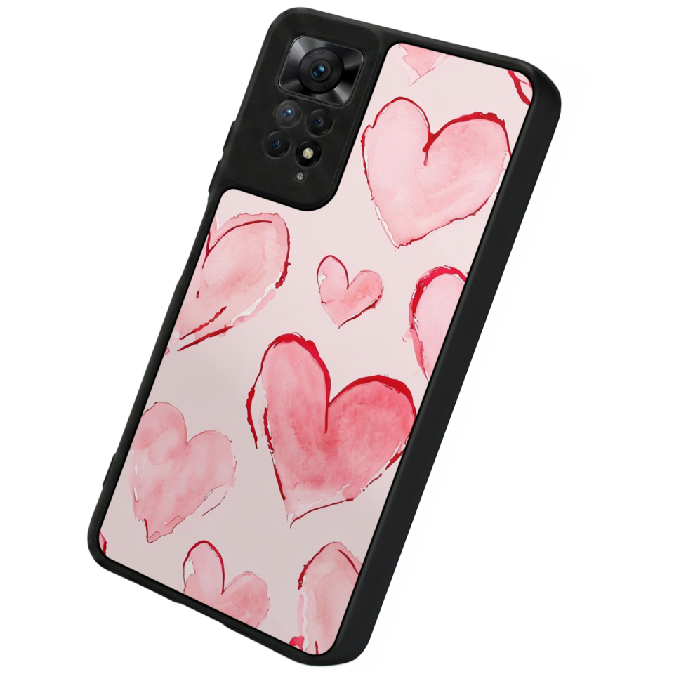 Xiaomi Redmi Note 12 Pro Uyumlu Kalp Love Tasarımlı Glossy Premium Kılıf