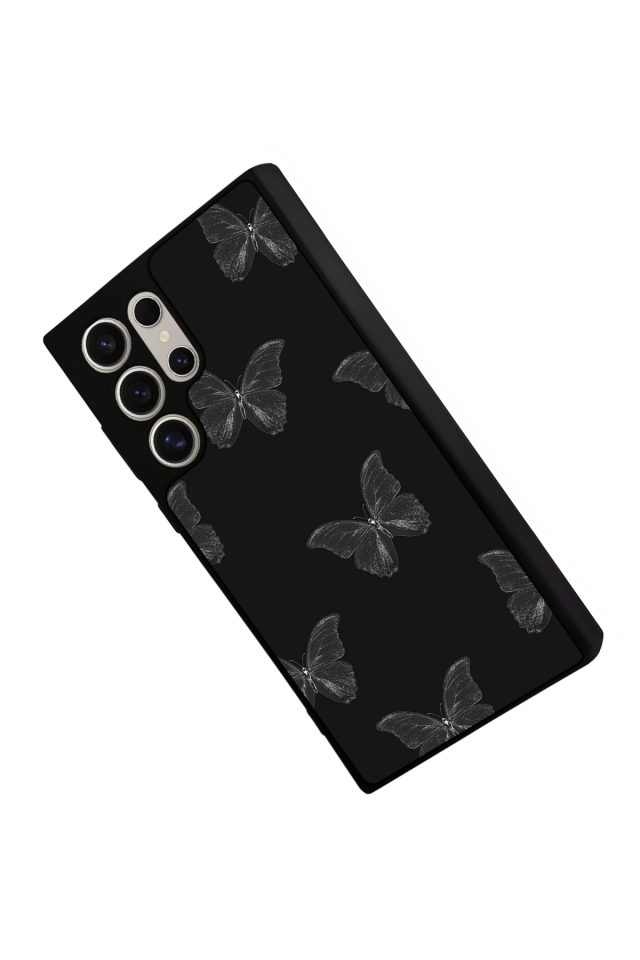 Samsung Galaxy S24 Ultra Uyumlu Kelebek Tasarımlı Glossy Premium Kılıf