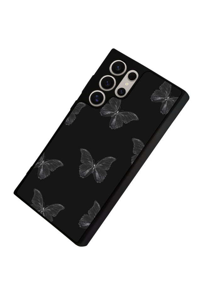 Samsung Galaxy S24 Ultra Uyumlu Kelebek Tasarımlı Glossy Premium Kılıf