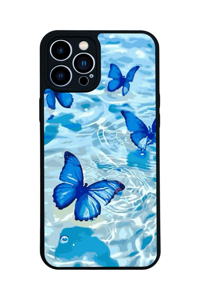 iPhone 13 Pro Max Uyumlu Kelebek Tasarımlı Glossy Premium Kılıf