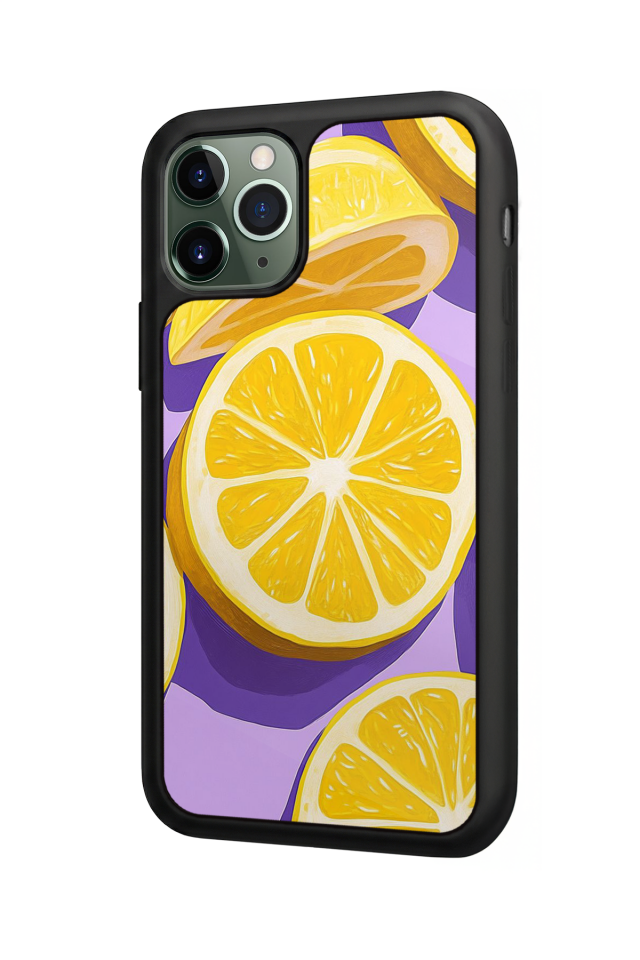 iPhone 11 Pro Uyumlu Limon Tasarımlı Glossy Premium Kılıf